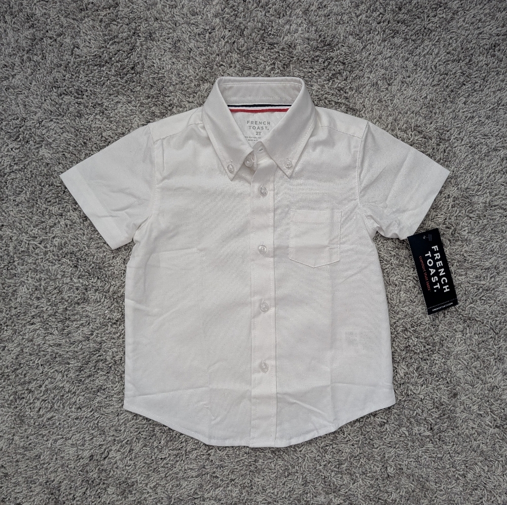 NWT French Toast Boys short sleeve Button-Down Shirt unisex
